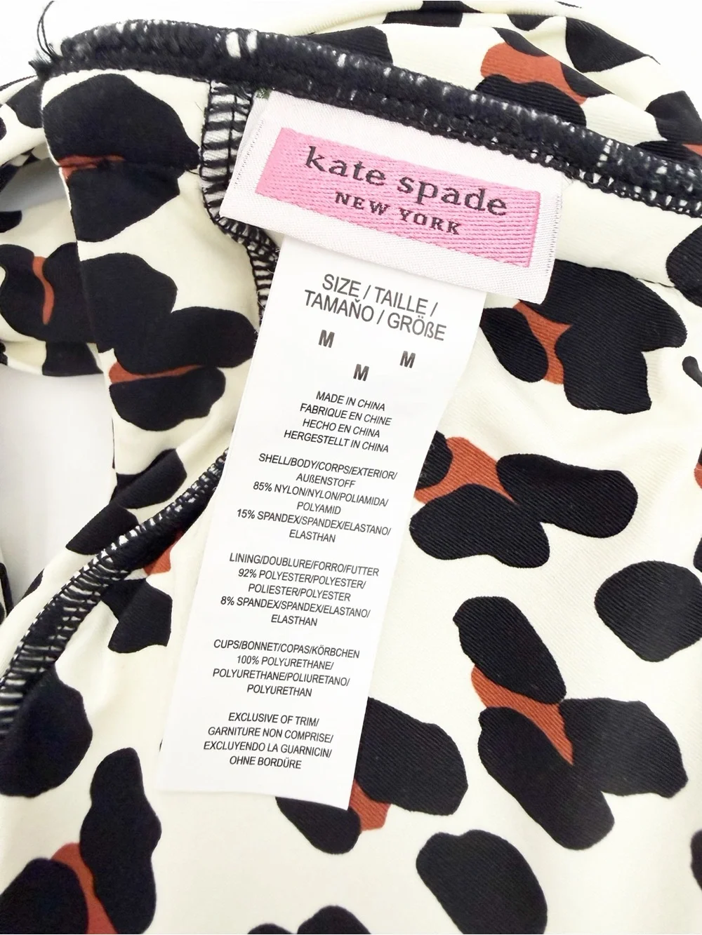 Kate Spade Leopard Animal Print Bikini Set Halter Top Bottoms Two(2) Piece Swim